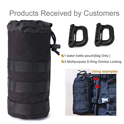 Tactical Water Bottle Holder Pouch - Black, 1 Pack