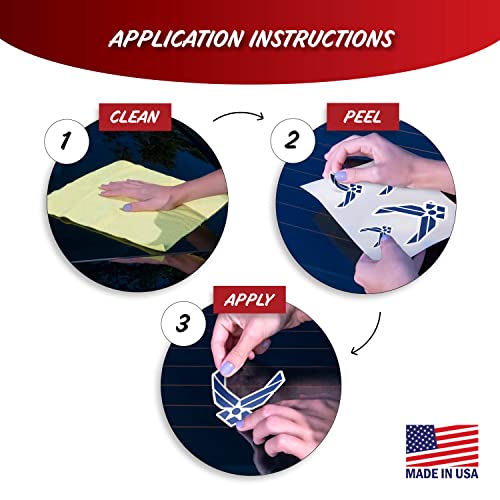 US Air Force Decals - 4-Piece Military Sticker Set for Cars, Phones & More