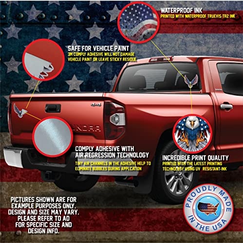 Pack of 2 American Eagle Vinyl Stickers - Durable, UV Protected