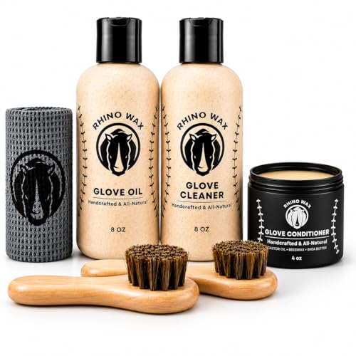 Rhino Wax Baseball Glove Care & Maintenance Kit - Complete 6 Pack