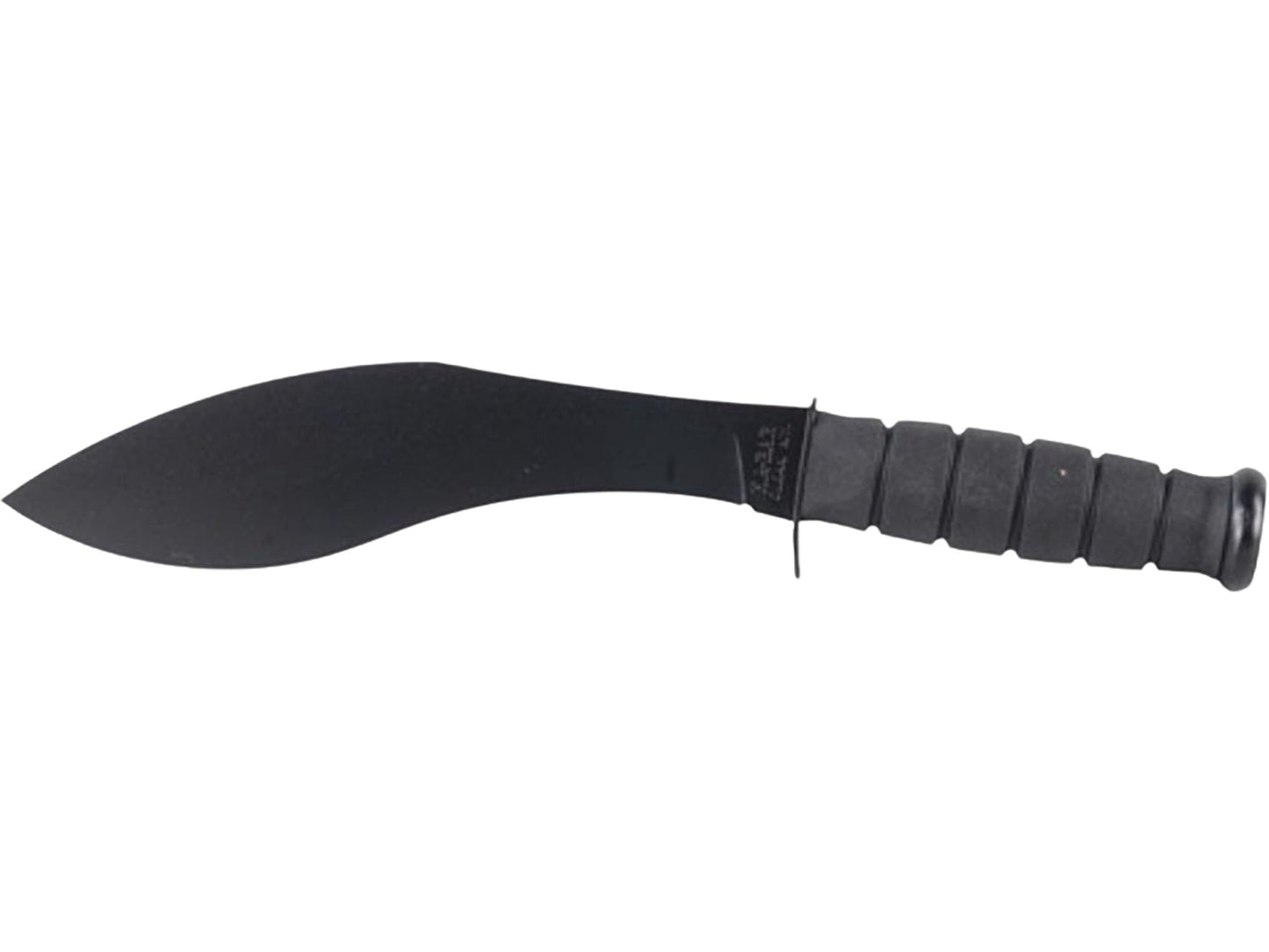 KA-BAR Combat Fixed Blade Knife 8.5" Kukri 1095 Cro-Van Black Powder Coat Blade Kraton Handle Black