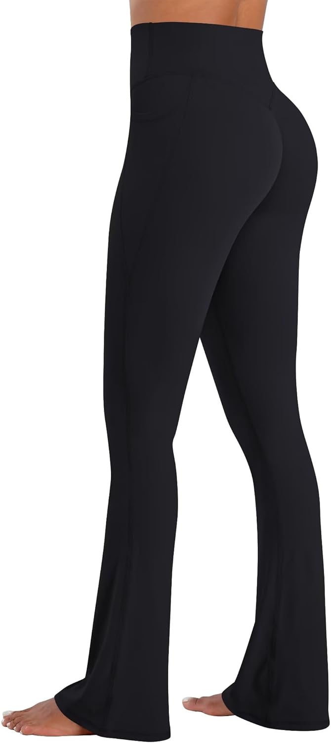 Sunzel Flare Leggings for Women - Hidden Butt Lifting, Tummy Control | Comfortable with Pockets