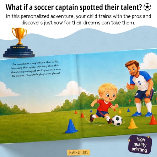 Personalized Soccer Adventure Book for Kids - Custom Name Story