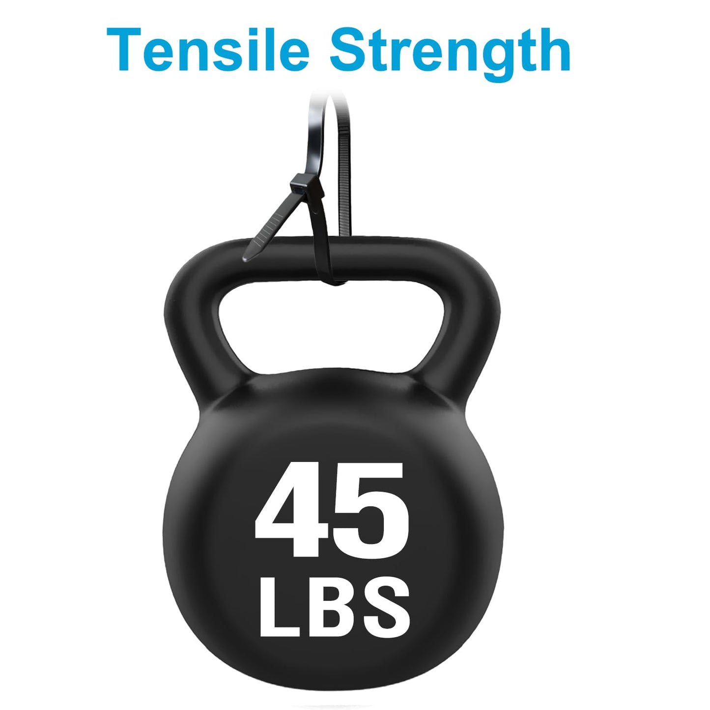 Zip Ties 12 inch with 45 lb Tensile Strength, Black Cable ties, 1000 Pack, ANOSON