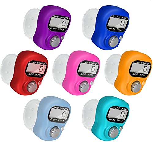 Electronic Finger Counter - Resettable Hand Tally Clicker, 7 Pack