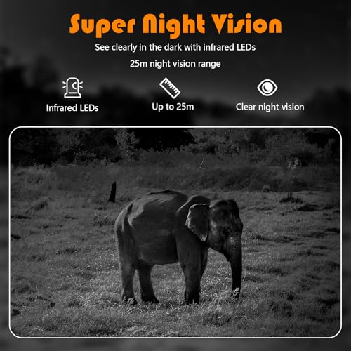 LANTOOCAM 5K Trail Camera with 60MP Photos, 64GB SD Card & WiFi