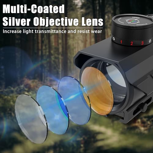 Tactical 1x30mm Reflex Sight - Green, Red, Blue Reticles
