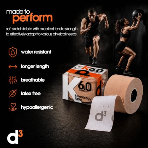 Kinesiology Tape 2in x 20ft - Maroon Athletic Tape for Joint Support & Pain Relief - 1 Roll