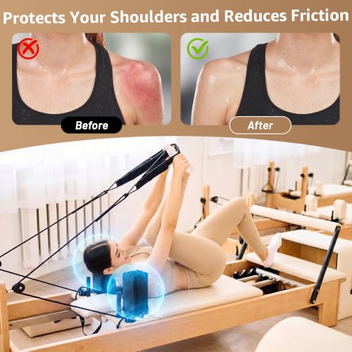 Cotton Pilates Reformer Shoulder Block Covers - Black, Non-Slip