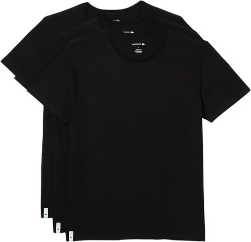 Lacoste Men's Crew Neck Undershirts - 100% Cotton Regular Fit, 3-Pack | Comfortable & Stylish