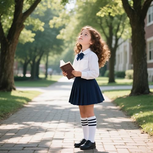 Kids Knee High Baseball Socks - Youth Athletic Socks, 4-7 Years, Pure Black