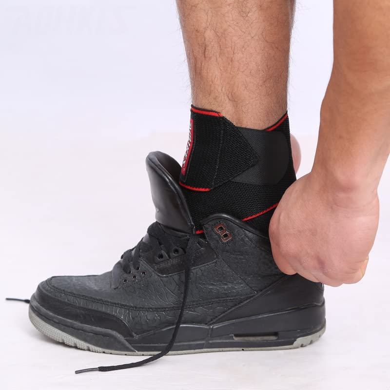 Breathable Adjustable Compression Ankle Support Brace - Blue