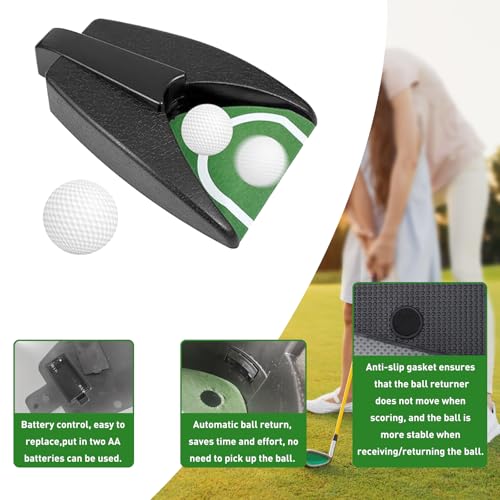 Indoor Golf Ball Return Putting Unit - Automatic Practice Hole for Golf Training