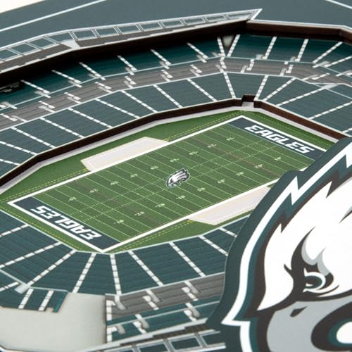 Philadelphia Eagles 3D Wall Art - Multi-Layer Stadium Replica