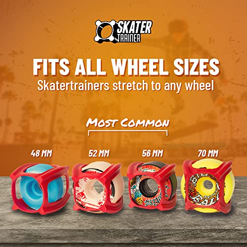 Skater Trainer Wheels for Beginners - Red - Learn Skateboard Tricks Fast