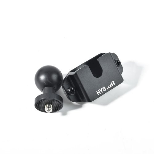 HYS 1'' Ball Mount Base with Belt Clip/Round Knob Holder for Handheld CB Radio&Romote Speaker Mic, 1'' TPU Ball Adapter Compatible with RAM Mounts B Size 1 Inch Ball Double Socket Arm
