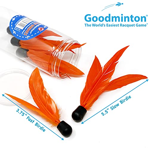 Goodminton Birdies Set - 6 Medium Birdies for Easy Racquet Game