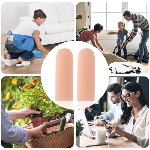 Gel Finger Support Protector Caps - 10pcs Large Skin Colour