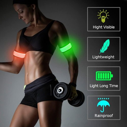 LOBKIN LED Safety Bracelets - Reflective Slap Armband for Kids & Runners | Nighttime Visibility