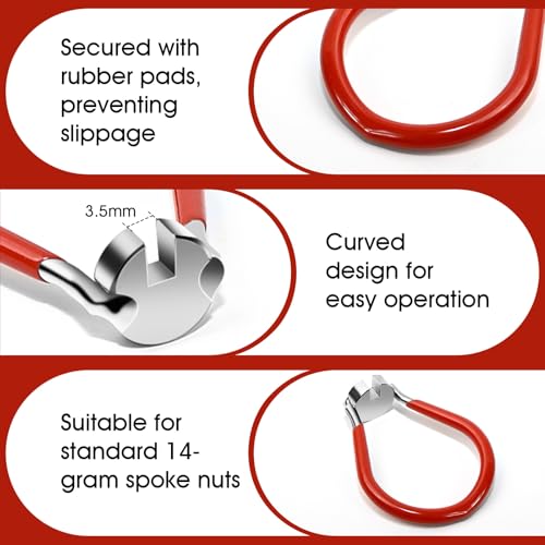 4-Piece Bicycle Spoke Wrench & Wheel Truing Tool Set with Tire Levers