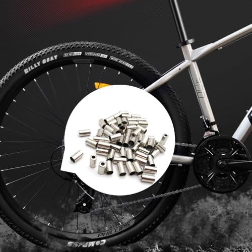Aluminum Alloy Bicycle Cable End Caps - 100pcs Set for Brake & Gear Cables