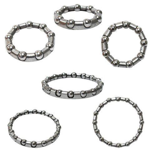 Xmomx 7 Kinds 5 Sets Bike Ball Bearing Headset Retainer Crank Caged Wheel 4mm to 8mm / 1/6” to 1/3“ Repair Accessories