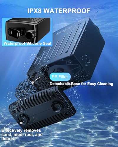 Portable Camping Shower Pump IPX8 Waterproof Handheld Water Pump