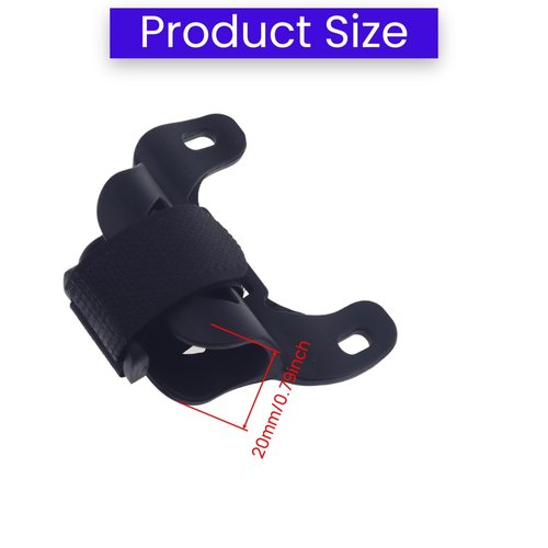 HLGHLG Universal Bike Pump Holder Bracket, Lightweight ABS Mount for Standard 20-25mm Diameter Pumps, Includes Nylon Strap x2, M5 Screws & Hex Wrench for Quick Installation (Black)