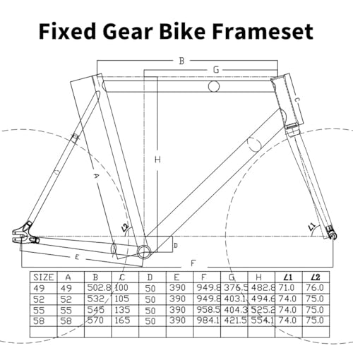 700C Aluminum Alloy Fixed Gear Bike Frameset - Red, 52cm