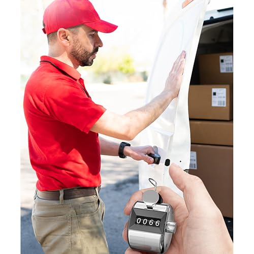 4-Digit Metal Tally Counter Clicker - 2PC Handheld Manual Counter