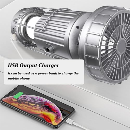 2Pack Solar Camping Lantern with Fan, 3-Way Power Source,Rechargeable Lanterns for Power Outages, Camping Lights for Tent Hurricane Emergency Camping Gear Must Haves