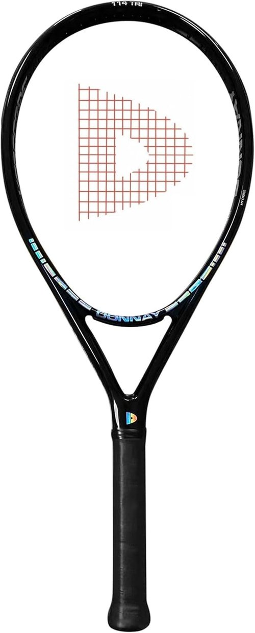 Donnay Superlite 114 Unibody Strung 16x19 Tennis Racquet – Tri-Core XēneCore™ Technology, 27” Lightweight Carbon Graphite Frame, 114sq Head (4 1/4 inches)