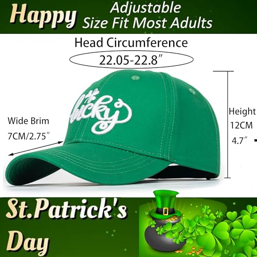 St. Patrick's Day Adjustable Cotton Baseball Cap - Green Clover