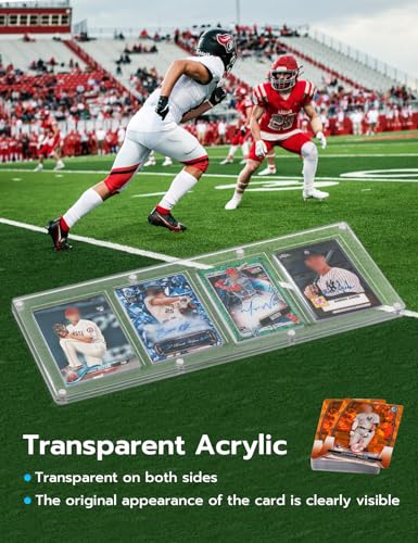 Universal Magnetic Acrylic Game Card Case - 4 Slot Holder for Standard Cards