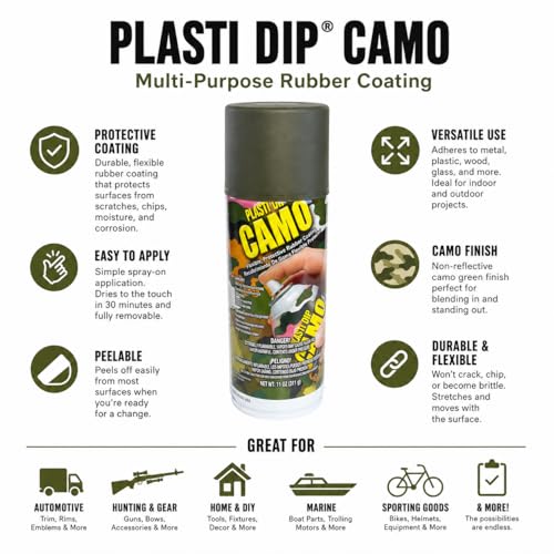 Plasti Dip Green Camo Spray - Multi-Purpose Rubber Coating - Variation 1