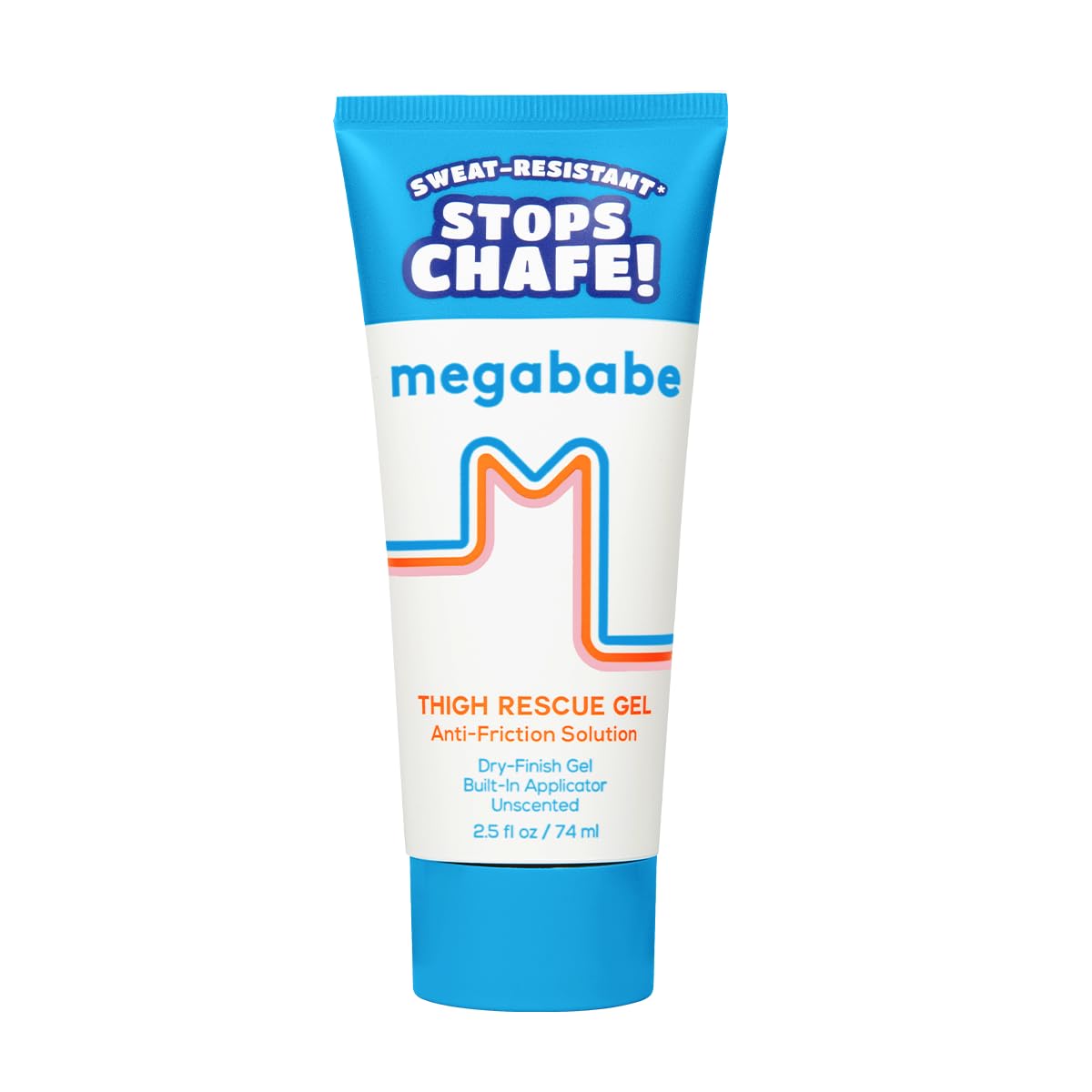 Megababe Thigh Rescue Gel - Clear Anti-Friction Barrier for Chafing | Sweat-Resistant | 2.5 fl oz