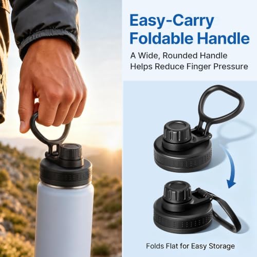 Spout Replacement Lid for Hydrapeak Wide Mouth Bottles - 1 Pack