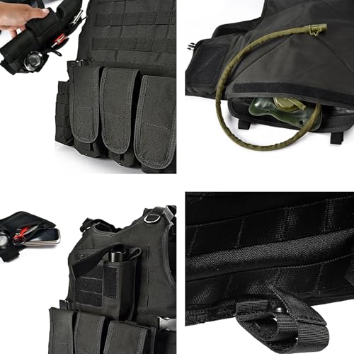 Adjustable Tactical Airsoft Training Vest - One Size Black