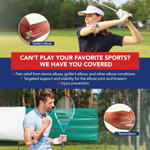 Tennis Elbow Brace - Adjustable Arm Support for Pain Relief