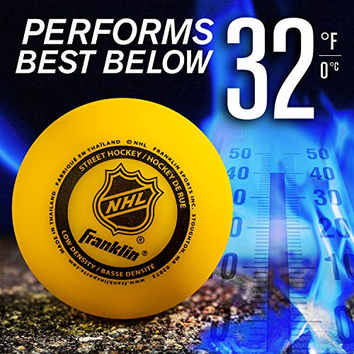 Assorted All Weather Franklin Sports NHL Street Hockey Balls - Pack of 3