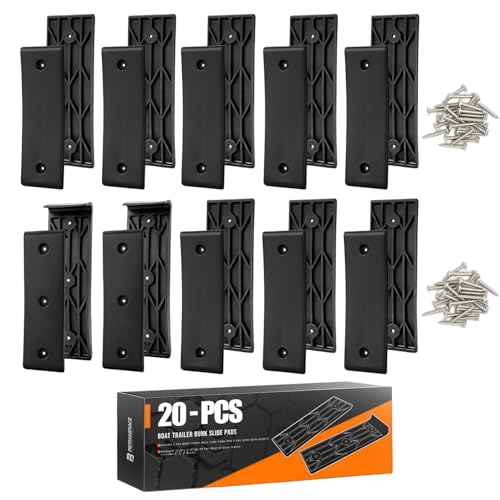 Permabrace 20pcs Boat Trailer Bunk Slides Kit - 16 Pads (3x10) + 4 Enders