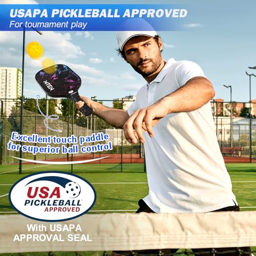 USAPA Approved Pickleball Paddles Set of 2 - Lightweight & Durable