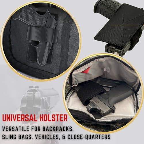 Universal Hook and Loop Gun Holster for Concealed Carry - Right/Left