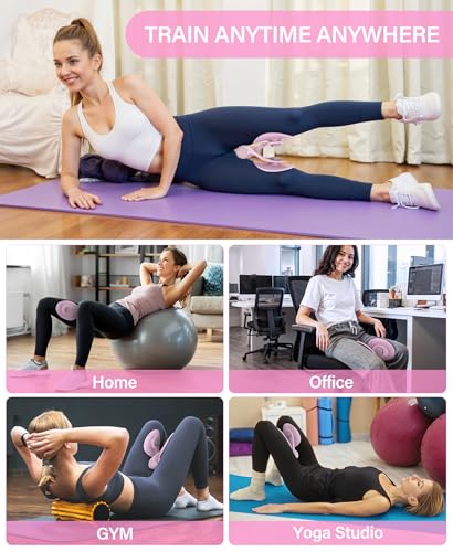 Pelvic Floor Muscle Trainer - 35lb Inner Thigh Hip Trainer - Pink