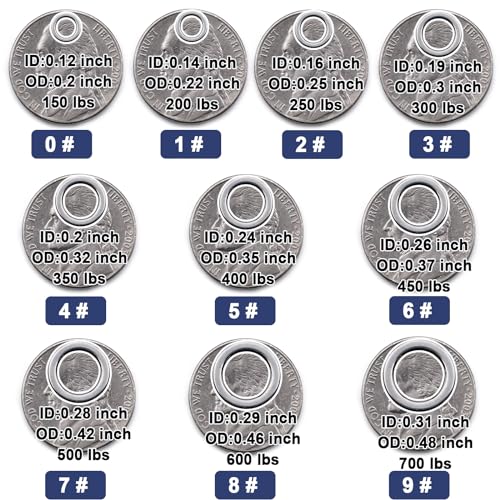 Stainless Steel Fishing Solid Rings - 50pcs Size 0
