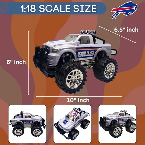 Buffalo Bills Monster Truck Toy - Push and Go Friction Powered, 1:18 Scale
