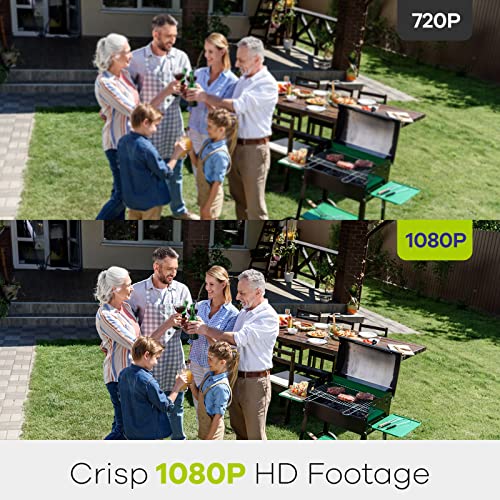 SANNCE Full Color Night Vision 1080P TVI Bullet Wired Security Camera,2 Warm Lights, IP66 Weatherproof for Indoor Outdoor Use, 100ft Clear Full Color Night Vision, Only a Camera, No Power Supply