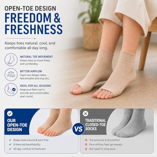 ACTINPUT Beige Ankle Compression Sleeve Socks 2 Pack for Women & Men Size XX-Large