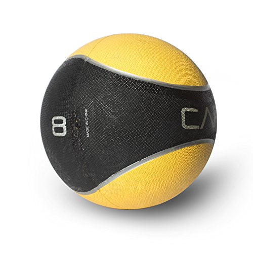 8 lb Weight Medicine Ball with Tacky Grip - Yellow