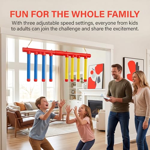 Reflex Drop Sticks Challenge - Adjustable Speed Catching Sticks, Red